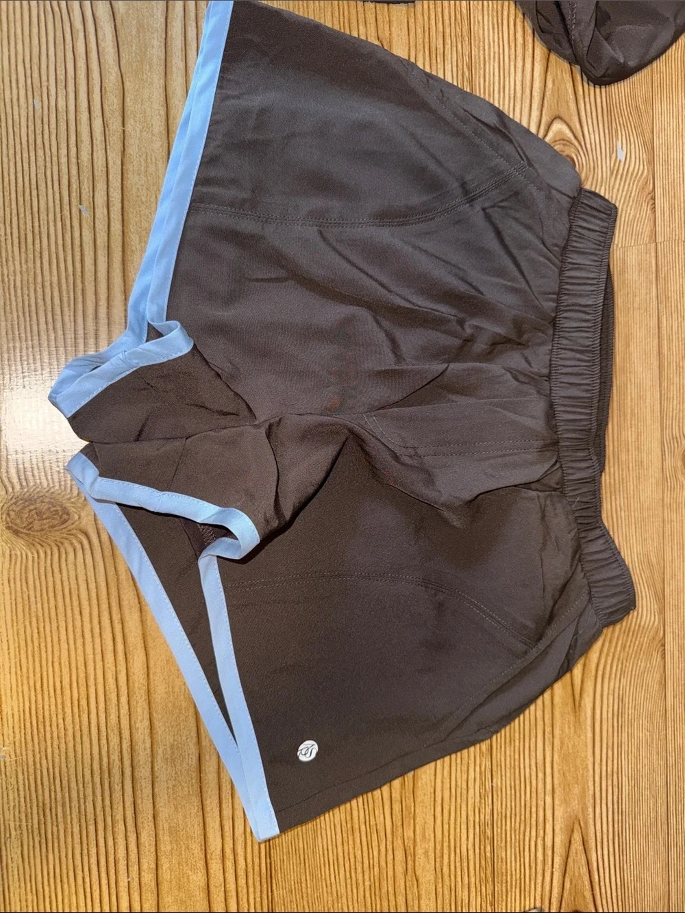 Altar'd State Brown Shorts Set with Light Blue Trim